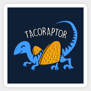 Cute Taco Funny Dinosaur Velociraptor Taco Tuesday Cartoon Sticker